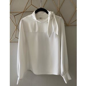 Aritzia Wilfred Trapeze Blouse, white XXS